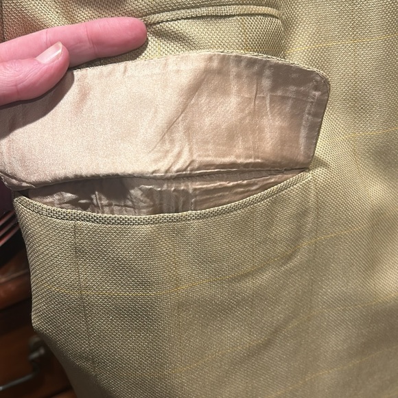 Harrison Blake Tan Wool & Silk Blazer - Picture 3 of 9